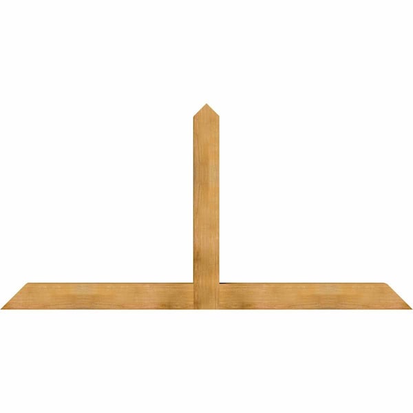 Ekena Millwork Portland Rough Sawn Timber Gable Bracket, Western Red Cedar, 96"W x 48"H x 6"D x 6"F, 12/12 Pitch GBW096X48X0606POR00RWR - main